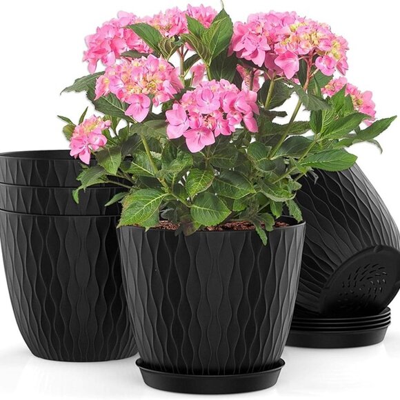 New Flower Pots Outdoor 6 inch Set of 5 Succulent Planters for Indoor - Picture 2 of 7
